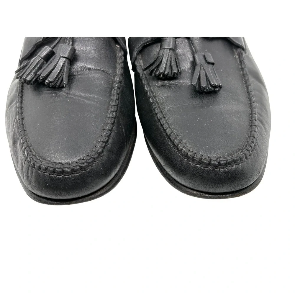 Allen Edmonds Urbino Men's Black Leather Tassel Loafers Shoes Size 11 B Italy